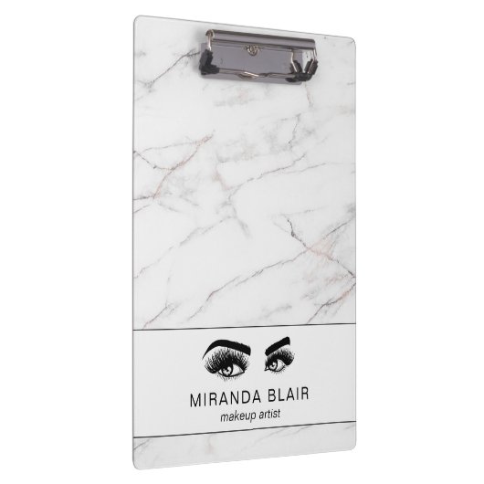 Lashes make-up artist Luxe wit marmer Klembord (Rechts)
