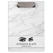 Lashes make-up artist Luxe wit marmer Klembord (Voorkant)