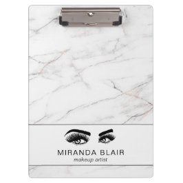 Lashes make-up artist Luxe wit marmer Klembord