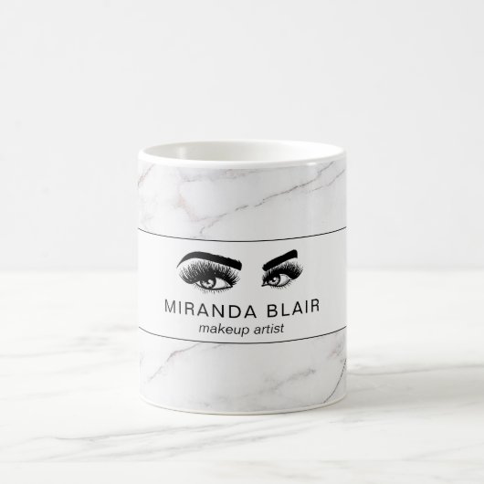 Lashes make-up artist Luxe wit marmer Koffiemok (Center)