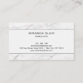Lashes make-up artist Luxe wit marmer Visitekaartje (Achterkant)
