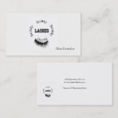 Lashes make-up artist minimalistische typografie visitekaartje (Voorkant / Achterkant)