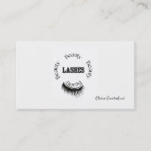 Lashes make-up artist minimalistische typografie visitekaartje (Voorkant)