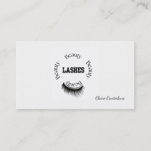 Lashes make-up artist minimalistische typografie visitekaartje