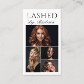 Lashes Make-up Artist Modern Black 4 foto qr code Visitekaartje (Voorkant)