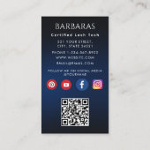 Lashes Make-up Artist Modern Black 4 foto qr code Visitekaartje (Achterkant)