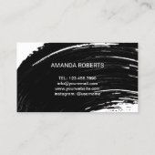 Lashes Make-up Artist Modern Mascara Brushstroke Visitekaartje (Achterkant)