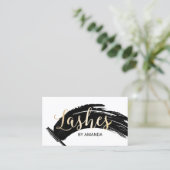 Lashes Make-up Artist Modern Mascara Brushstroke Visitekaartje (Staand voorkant)
