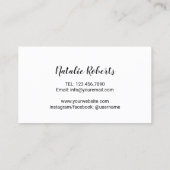 Lashes make-up artist moderne wimper typografie visitekaartje (Achterkant)