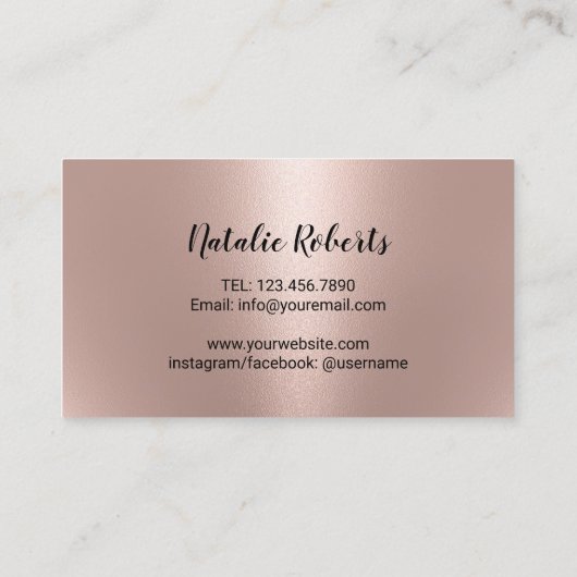 Lashes make-up artist Roos Gold handgeschreven scr Visitekaartje (Achterkant)