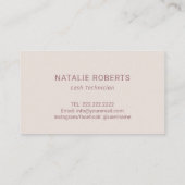 Lashes Make-up Artist Roos Gold Typography Eyelash Visitekaartje (Achterkant)