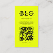 Lashes make-up artist schoonheidssalon neon geel I Visitekaartje (Achterkant)