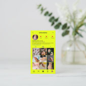 Lashes make-up artist schoonheidssalon neon geel I Visitekaartje (Staand voorkant)