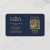 Lashes make-up kunstenaar Elegant Marine Modern Mo Visitekaartje (Achterkant)