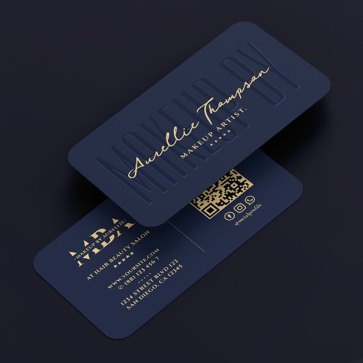 Lashes make-up kunstenaar Elegant Marine Modern Mo Visitekaartje
