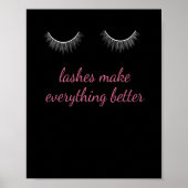 Lashes maken alles beter cosmetisch poster (Voorkant)