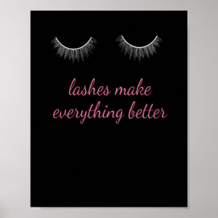 Lashes maken alles beter cosmetisch poster