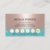 Lashes Makeup Artist Blauwgroen Roos Gold Salon Lo Klantenkaartje (Achterkant)