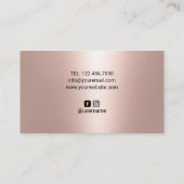 Lashes Makeup Artist Blue Eyes Salon Roos Gold Visitekaartje (Achterkant)