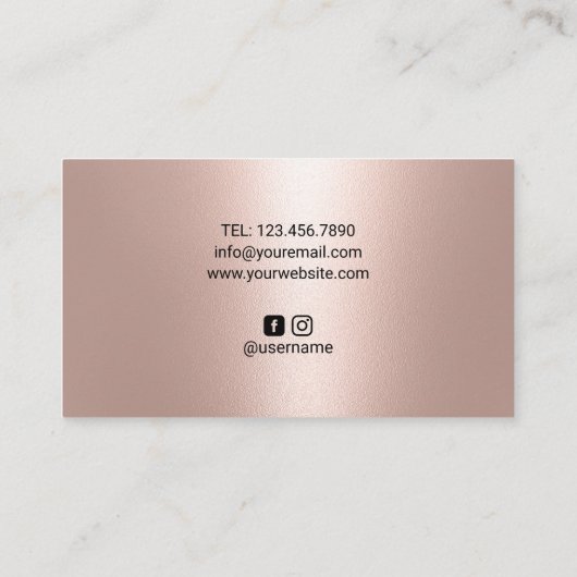 Lashes Makeup Artist Blue Eyes Salon Roos Gold Visitekaartje (Achterkant)