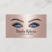 Lashes Makeup Artist Blue Eyes Salon Roos Gold Visitekaartje (Voorkant)
