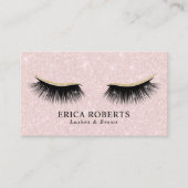 Lashes Makeup Artist Blush Pink Beauty Salon Visitekaartje (Voorkant)