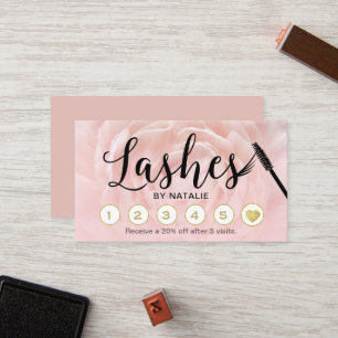 Lashes Makeup Artist Blush Pink Floral Loyalty