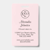 Lashes Makeup Artist Blush Pink ID Badge (Achterkant)