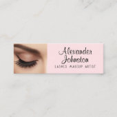 Lashes Makeup Artist Blush Pink Professional Mini Visitekaartje (Voorkant)