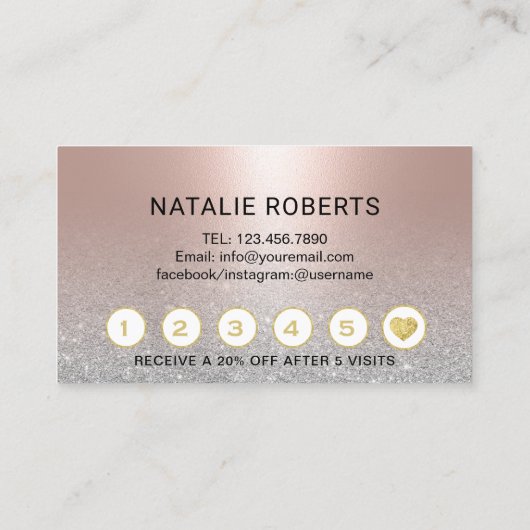 Lashes Makeup Artist Blush Roos Gold Salon Loyalty (Achterkant)