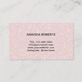 Lashes Makeup Artist Blush Roos Gold Typografie Visitekaartje (Achterkant)