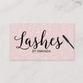 Lashes Makeup Artist Blush Roos Gold Typografie Visitekaartje (Voorkant)