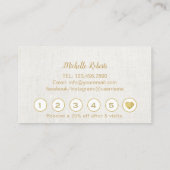 Lashes Makeup Artist Chic Gold Eyelash Extensions Klantenkaartje (Achterkant)