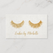 Lashes Makeup Artist Chic Gold Eyelash Extensions Klantenkaartje (Voorkant)