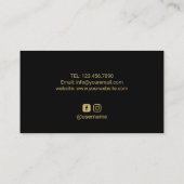 Lashes Makeup Artist Chic Gold Eyelash Extensions Visitekaartje (Achterkant)