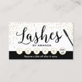 Lashes Makeup Artist Classy Script Loyalty Punch (Voorkant)
