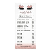 Lashes Makeup Artist Crown Eyelash Price Lists Reclamekaart (Voorkant)