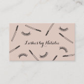 Lashes Makeup Artist Cute Eyelash Salon Roze Visitekaartje (Voorkant)