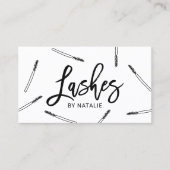 Lashes Makeup Artist Cute Mascara Wands Salon Visitekaartje (Voorkant)