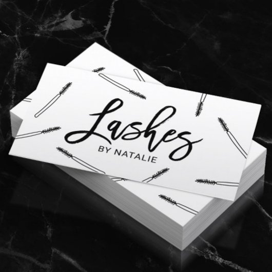 Lashes Makeup Artist Cute Mascara Wands Salon Visitekaartje