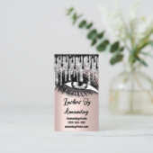 Lashes Makeup Artist drijft Roos QR Code Logo grij Visitekaartje (Staand voorkant)
