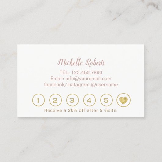 Lashes Makeup Artist Elegant Floral Loyalty (Achterkant)