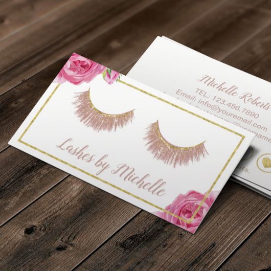 Lashes Makeup Artist Elegant Floral Loyalty