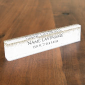 Lashes Makeup Artist Event Planner Glitter Gold Naambordje (Zijkant)