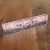 Lashes Makeup Artist Event Planner Roze zwart Naambordje (Zijkant)