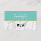 Lashes Makeup Artist Eyelash Blauwgroen en witte m Visitekaartje (Achterkant)