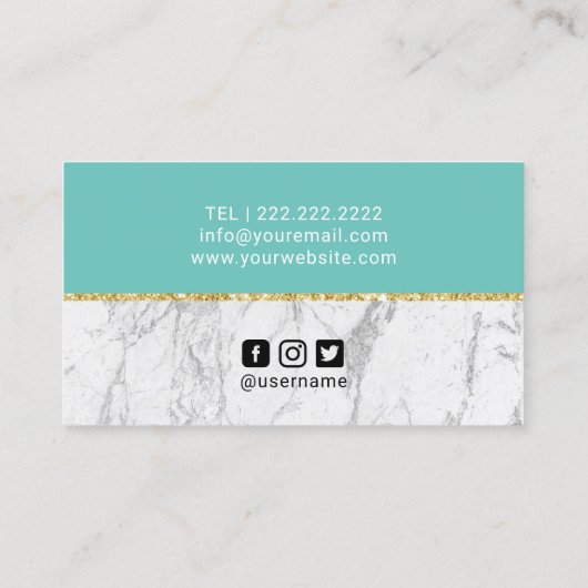 Lashes Makeup Artist Eyelash Blauwgroen en witte m Visitekaartje (Achterkant)