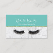 Lashes Makeup Artist Eyelash Blauwgroen en witte m Visitekaartje (Voorkant)