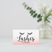 Lashes Makeup Artist Eyelash Extension Blush Pink Visitekaartje (Staand voorkant)