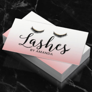 Lashes Makeup Artist Eyelash Extension Blush Pink Visitekaartje